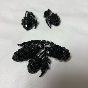 Vintage Brooch/Clip Earring Set